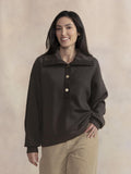 Sweat Col Camionneur Femme Brun NOELYCAM - 1