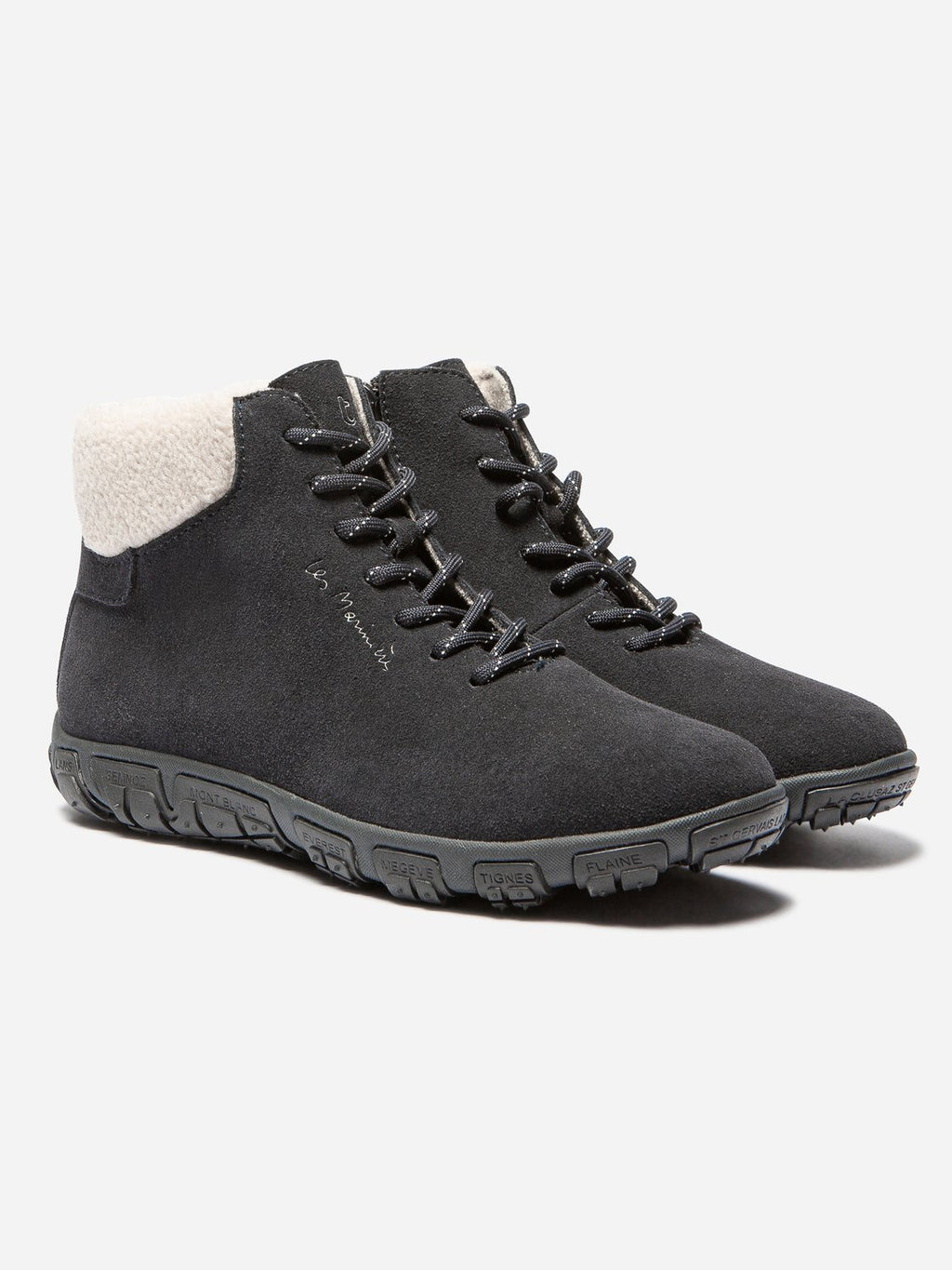 Boots Femme Doublée Feutrine Cuir Marine - 2