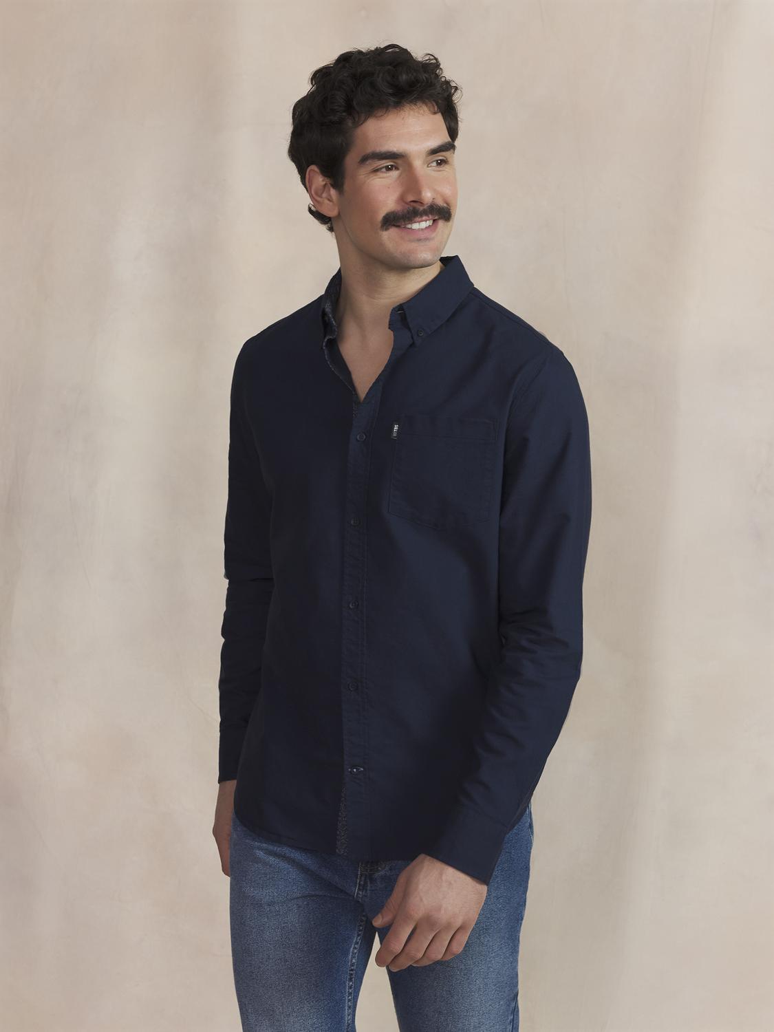 Chemise Homme Coton Marine LYKUSCHE - 1