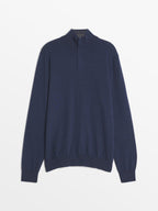 Pull Homme Col Camionneur Bleu - 2