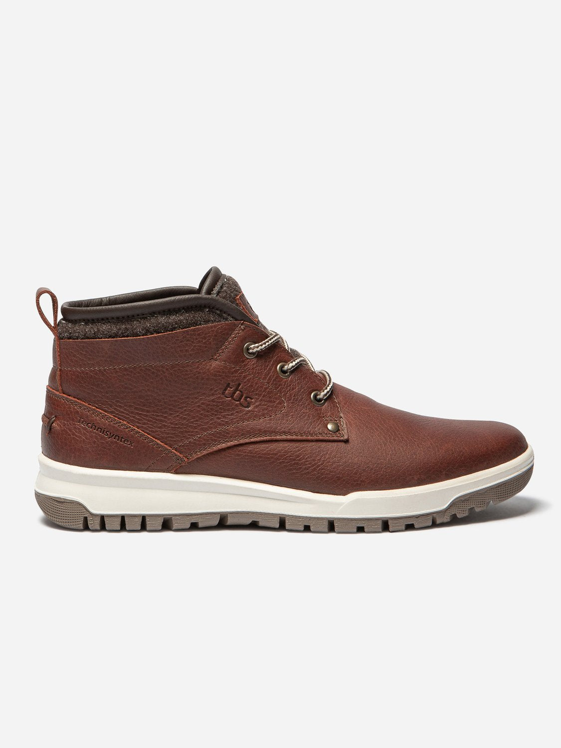 Boots Homme Confort Imperméable Cuir Acajou - 1