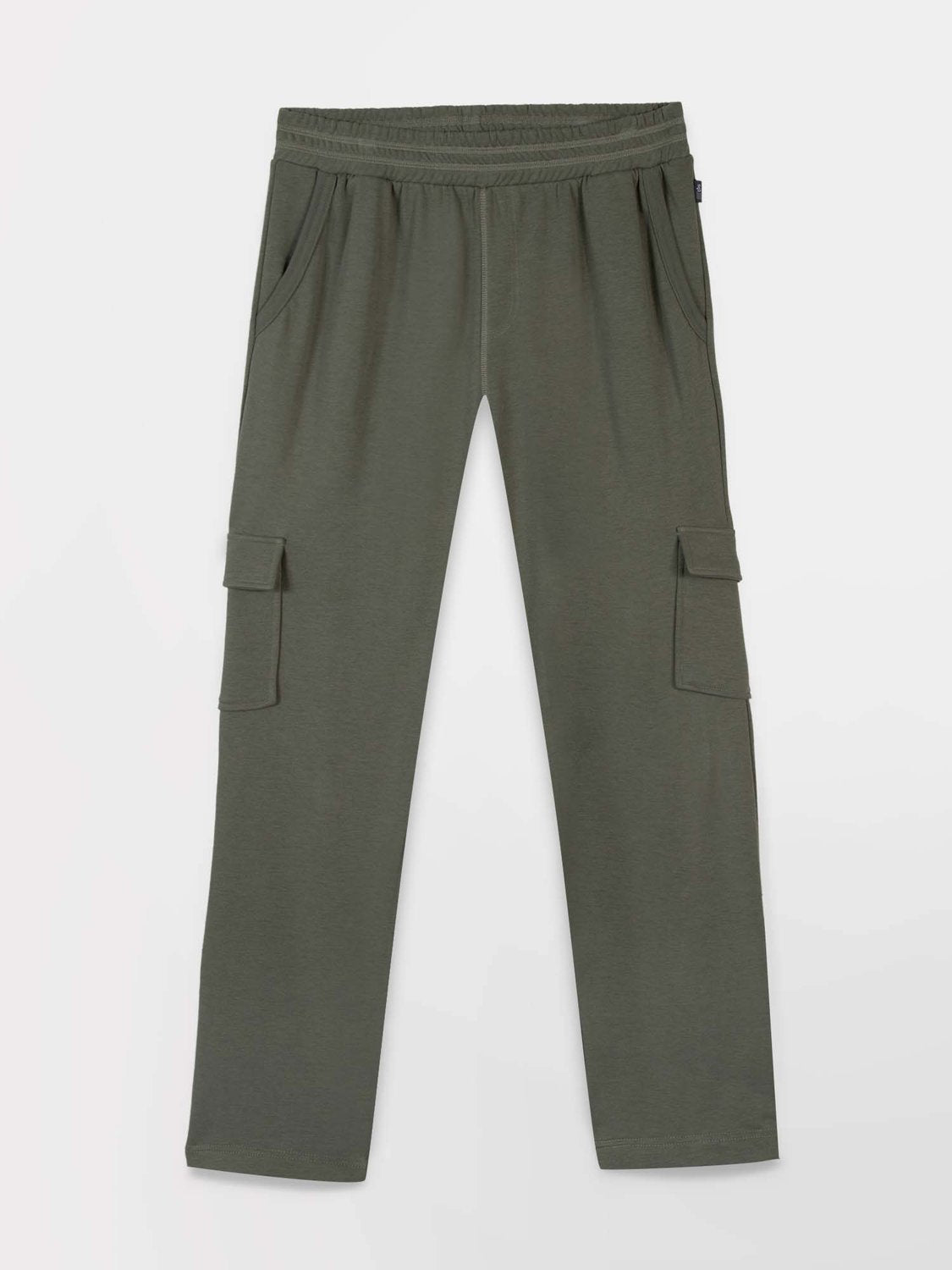 Pantalon Femme Molleton Ceinture Elastiquée Kaki - 2