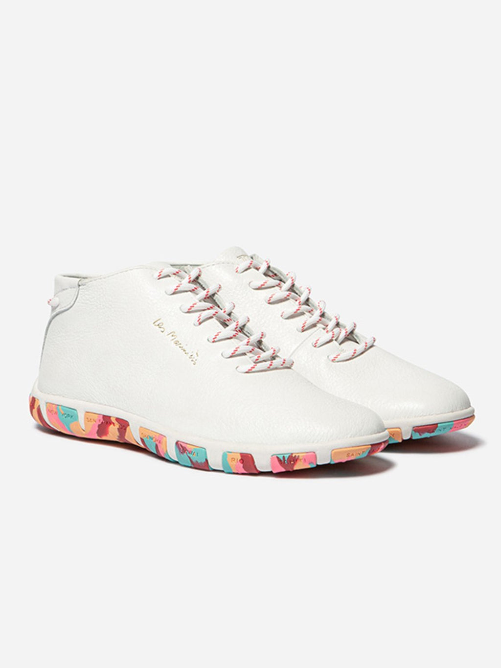 Tennis Montantes Femme Confort Marine Détail Or - 4