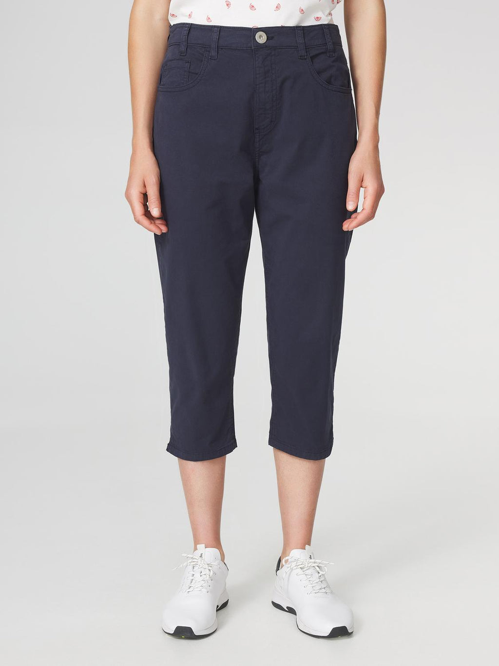 Corsaire Femme Coton Stretch Marine - 1
