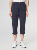 Corsaire Femme Coton Stretch Marine - 1
