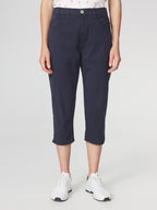 Corsaire Femme Coton Stretch Marine - 1