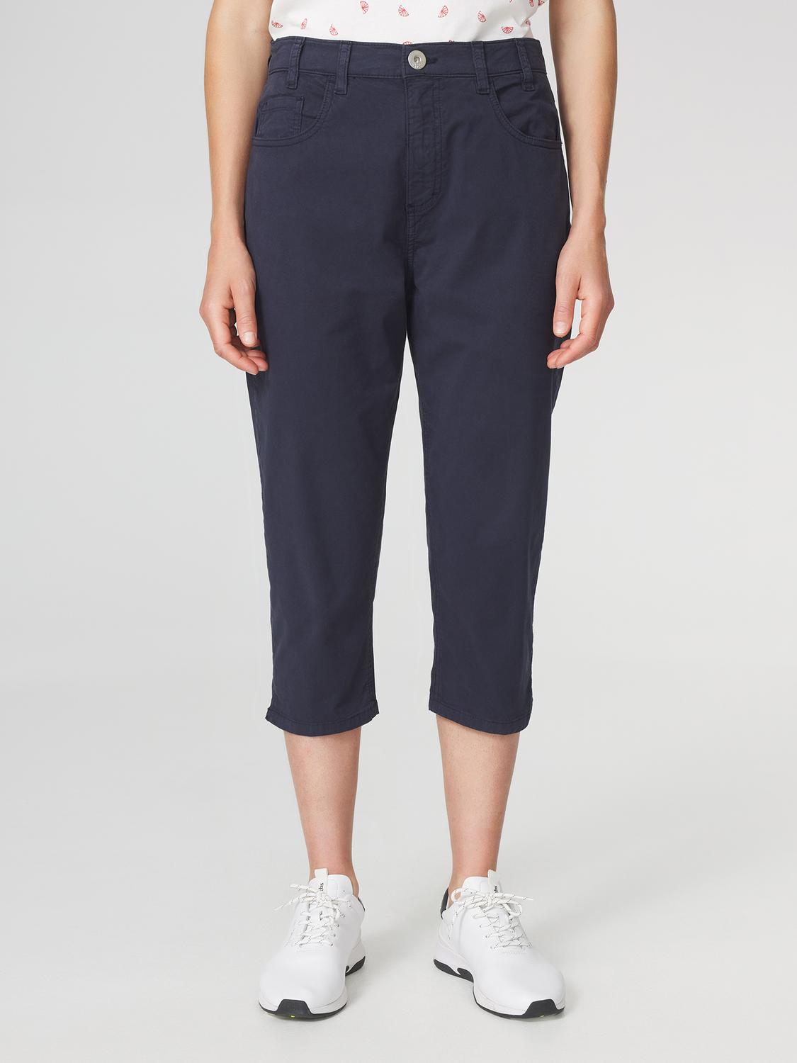 Corsaire Femme Coton Stretch Marine - 1
