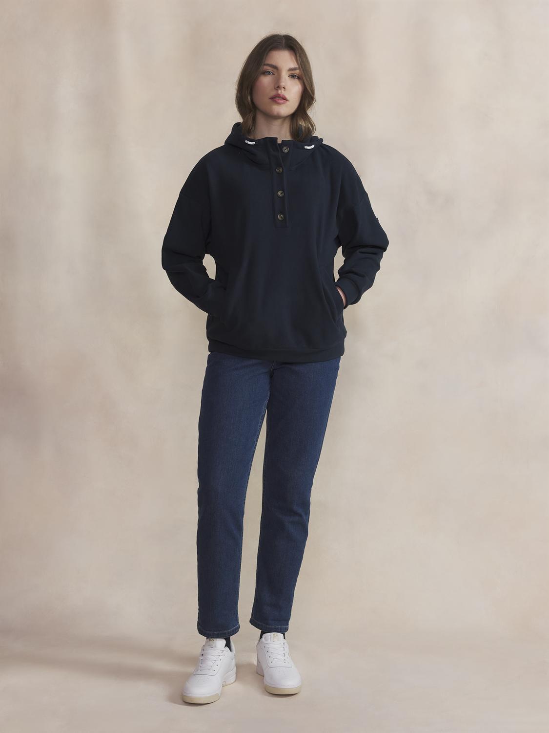 Sweat Col Camionneur Femme Marine SOLYACAM - 2
