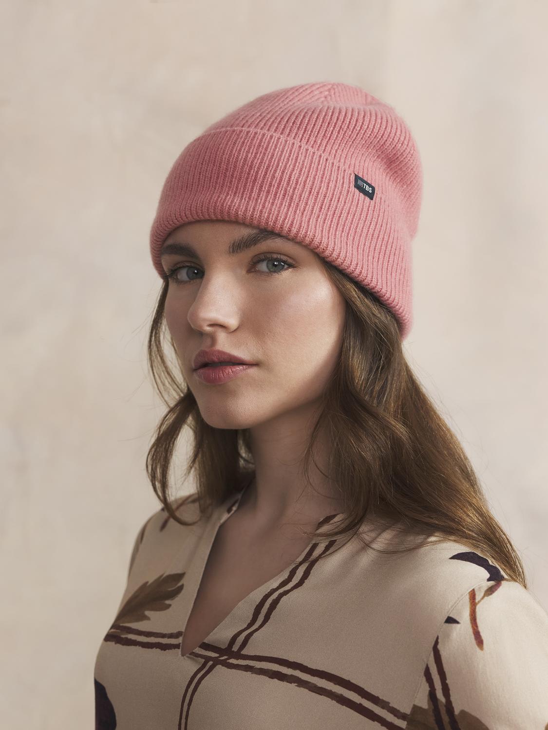 Bonnet Mixte Textile Vieux Rose ERQUY - 1
