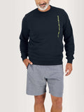 Sweat Homme Molleton Col Rond Marine - 1