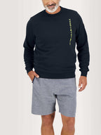 Sweat Homme Molleton Col Rond Marine - 1