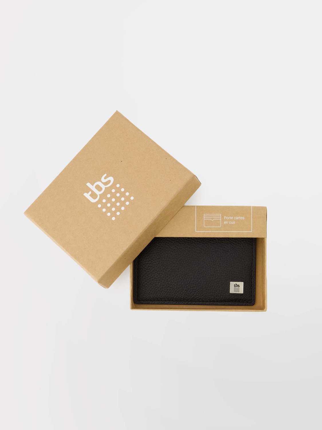 Porte Carte En cuir Noir - 1