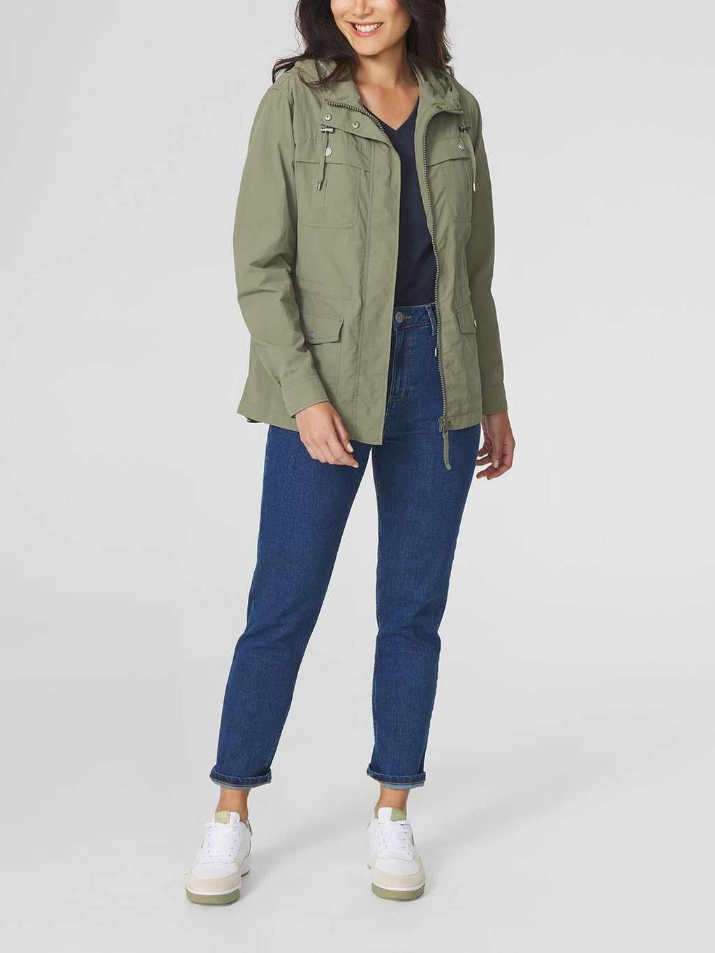 Veste Saharienne Femme Legère & Déperlante Kaki - 1