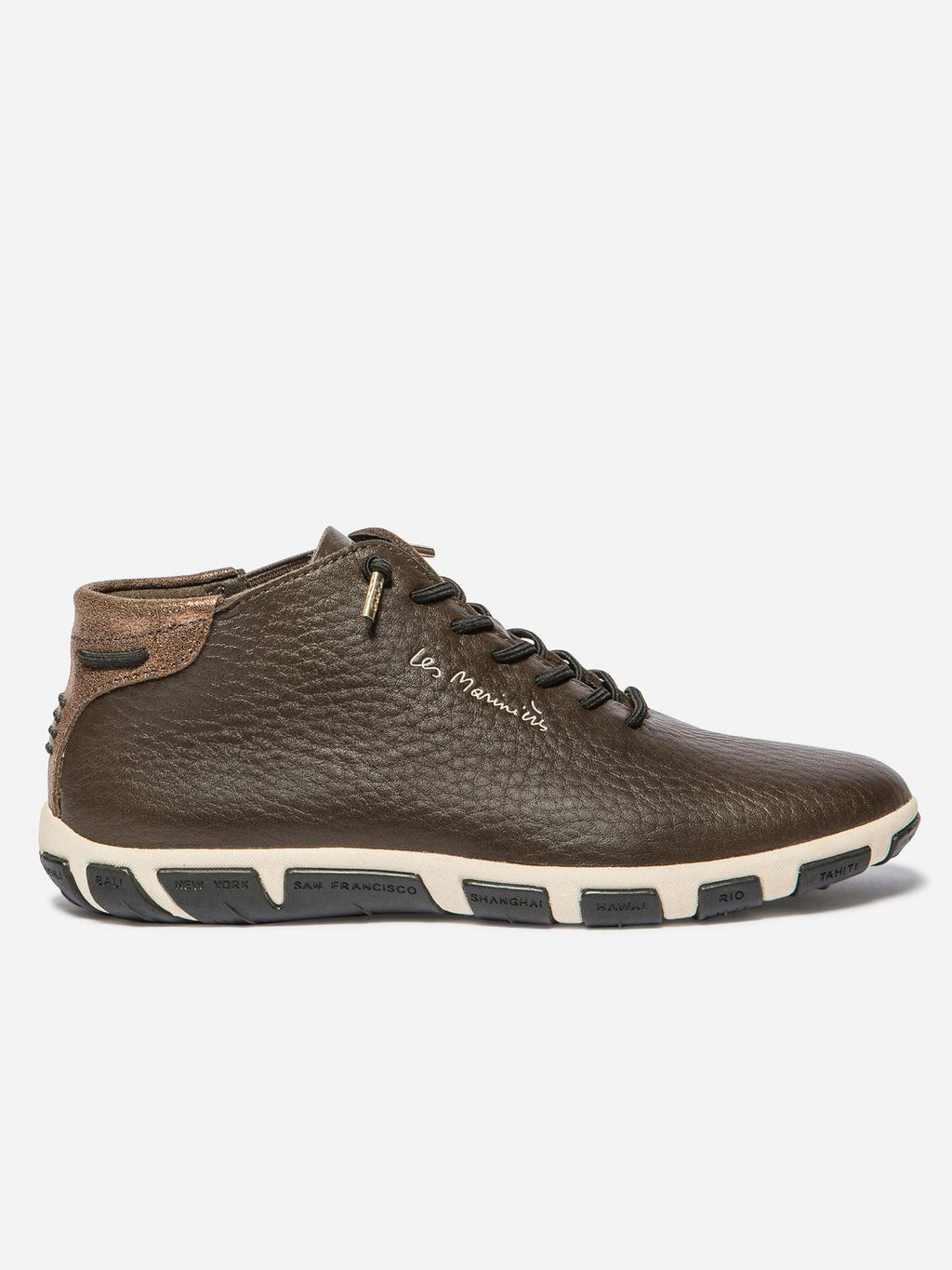 Baskets Mi-Montantes Femme Cuir Camo Marine Silver JESMINI - 4