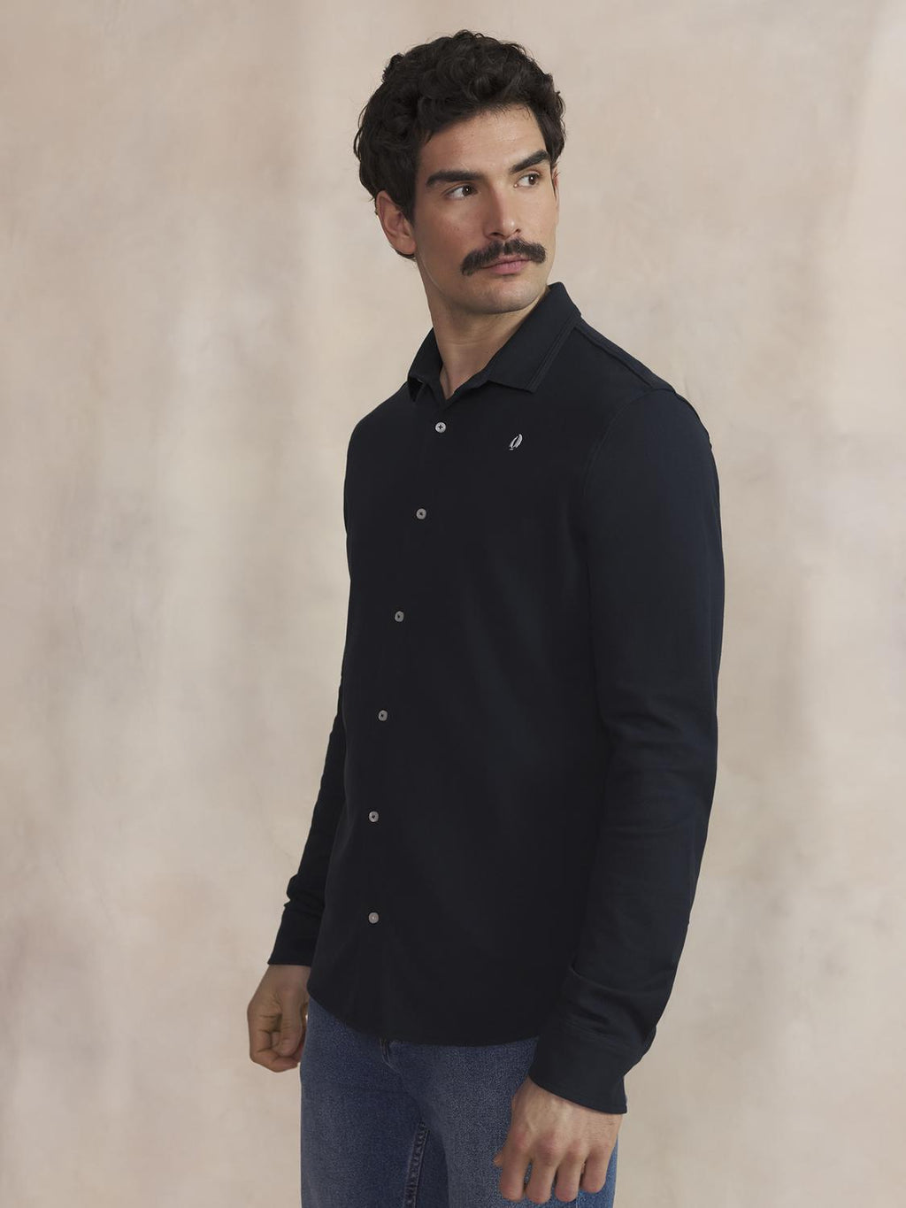Chemise Homme Coton Marine YVAINCHE - 1