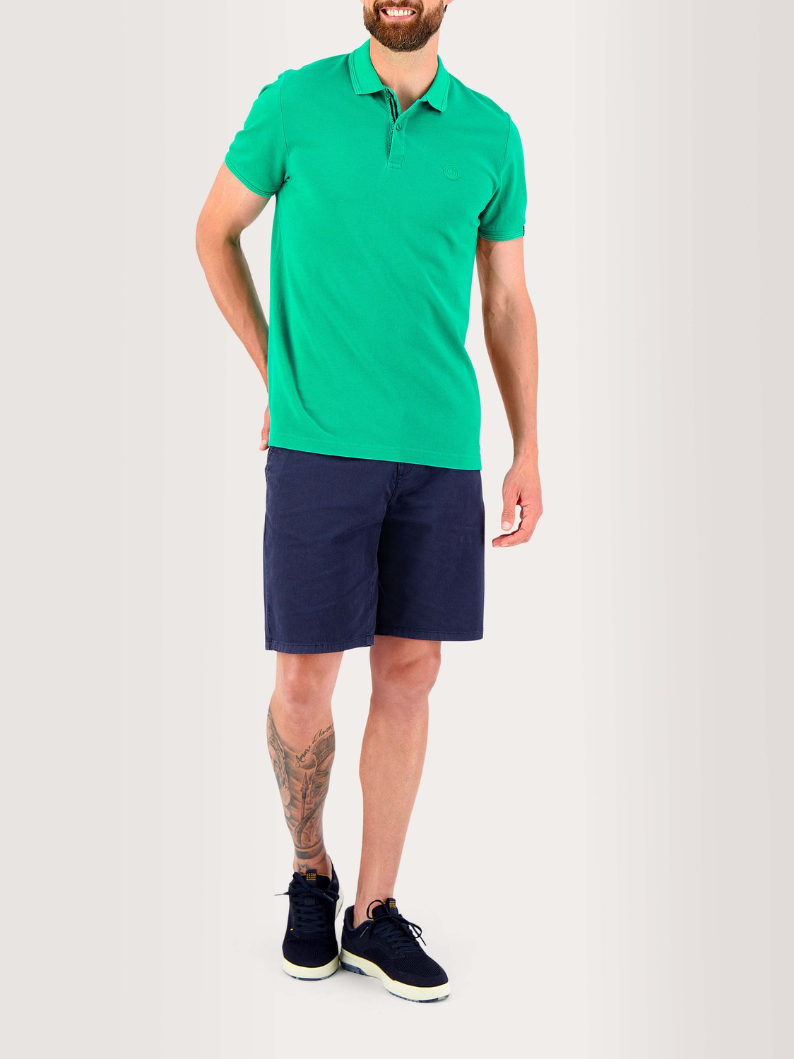 Polo Homme Manches Courtes Marine - 5