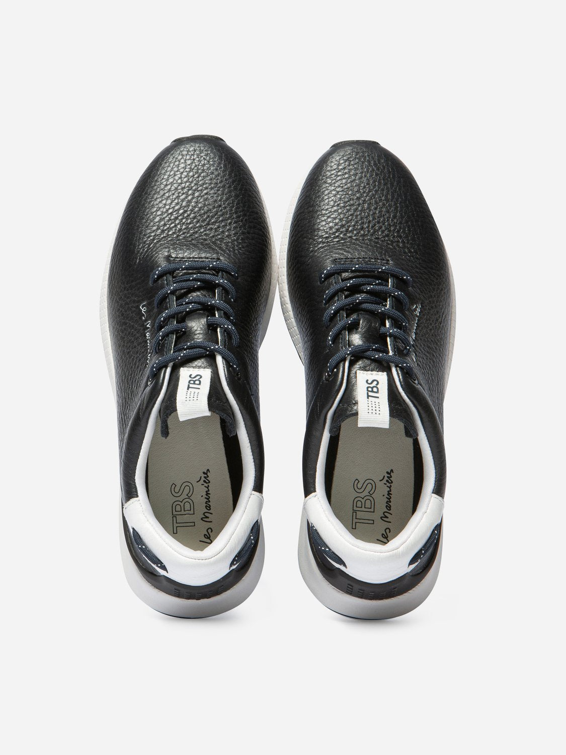 Tennis Femme Confort Cuir Bleu - 2
