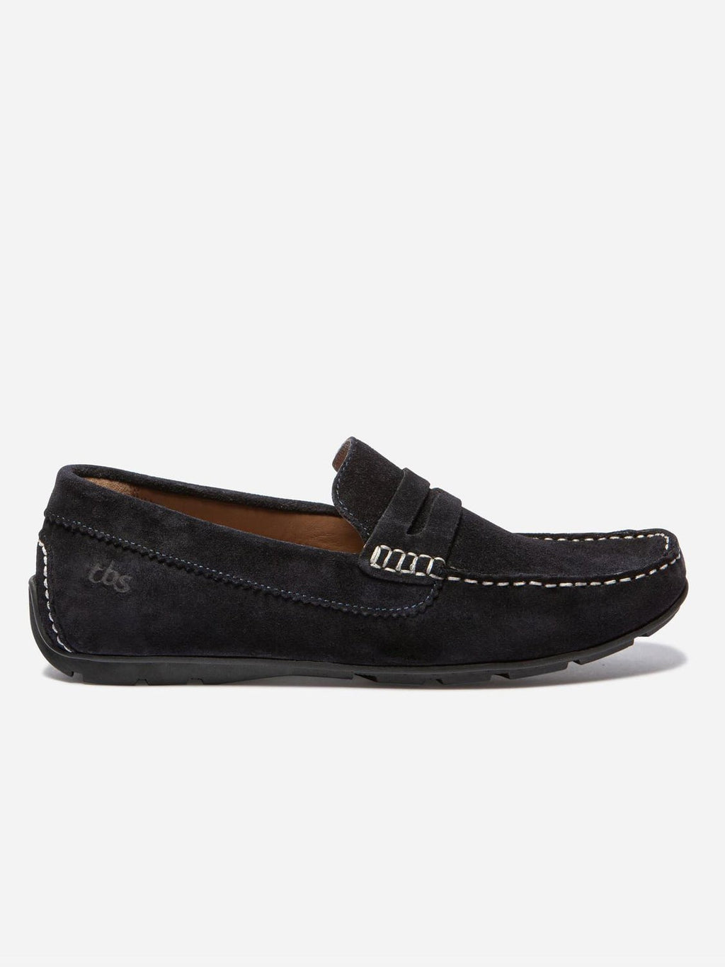 Mocassins Homme En Cuir Velours Marine - 1