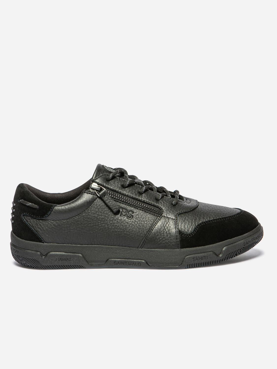 Tennis Homme Doublée Textile Cuir Noir GEDEZIP - 2