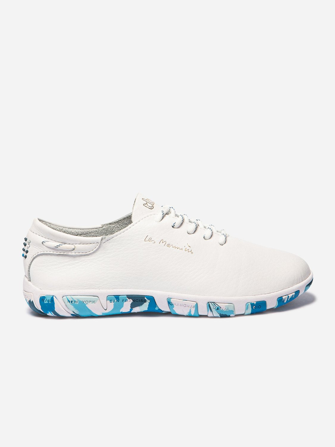 Tennis Femme Confort Cuir Marine - 9