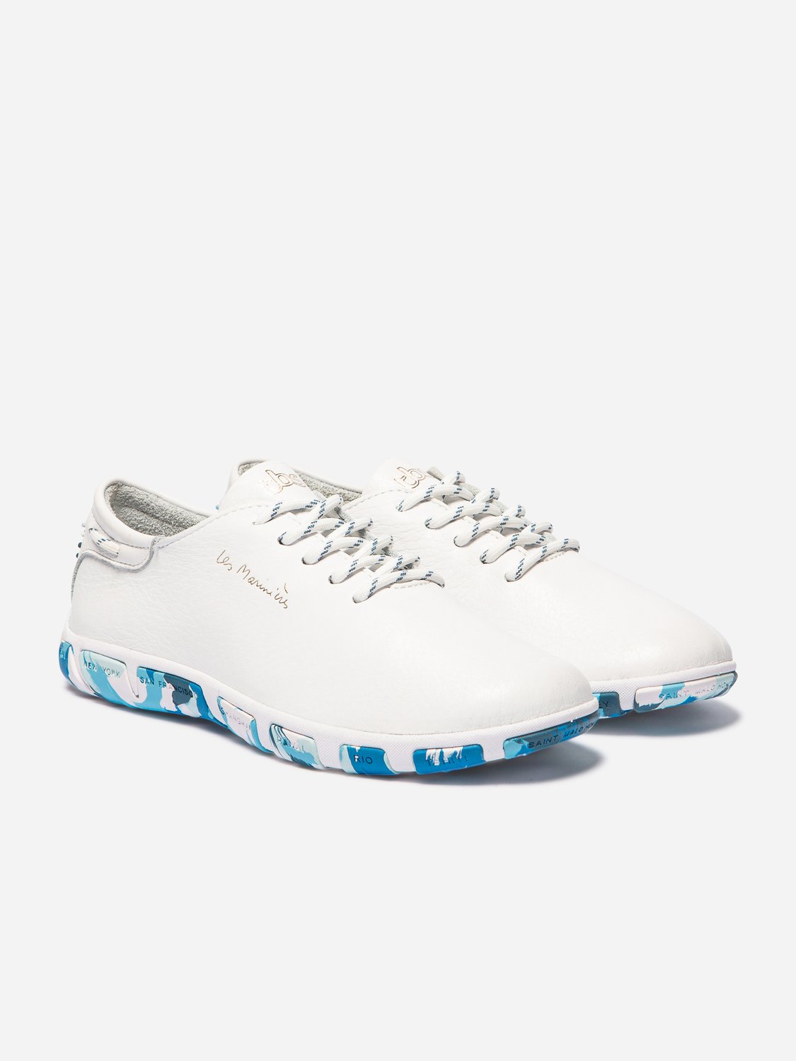 Tennis Femme Confort Cuir Marine - 10