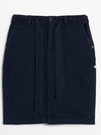 Jupe Femme Confort Lin Coton Marine - 1