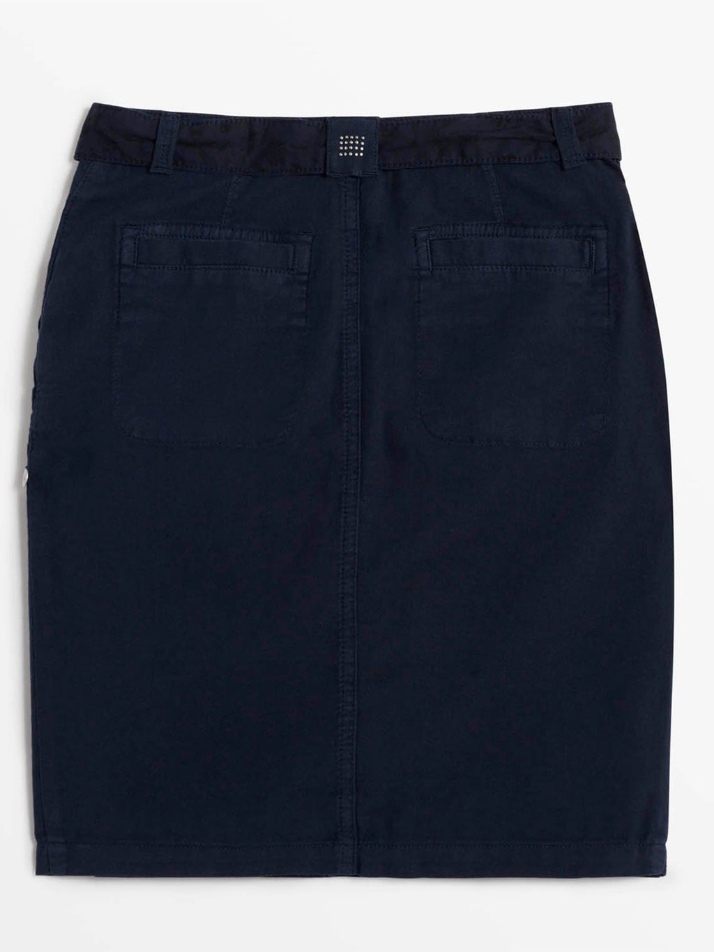 Jupe Femme Confort Lin Coton Marine - 2