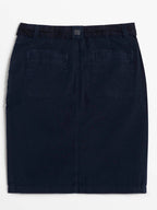Jupe Femme Confort Lin Coton Marine - 2