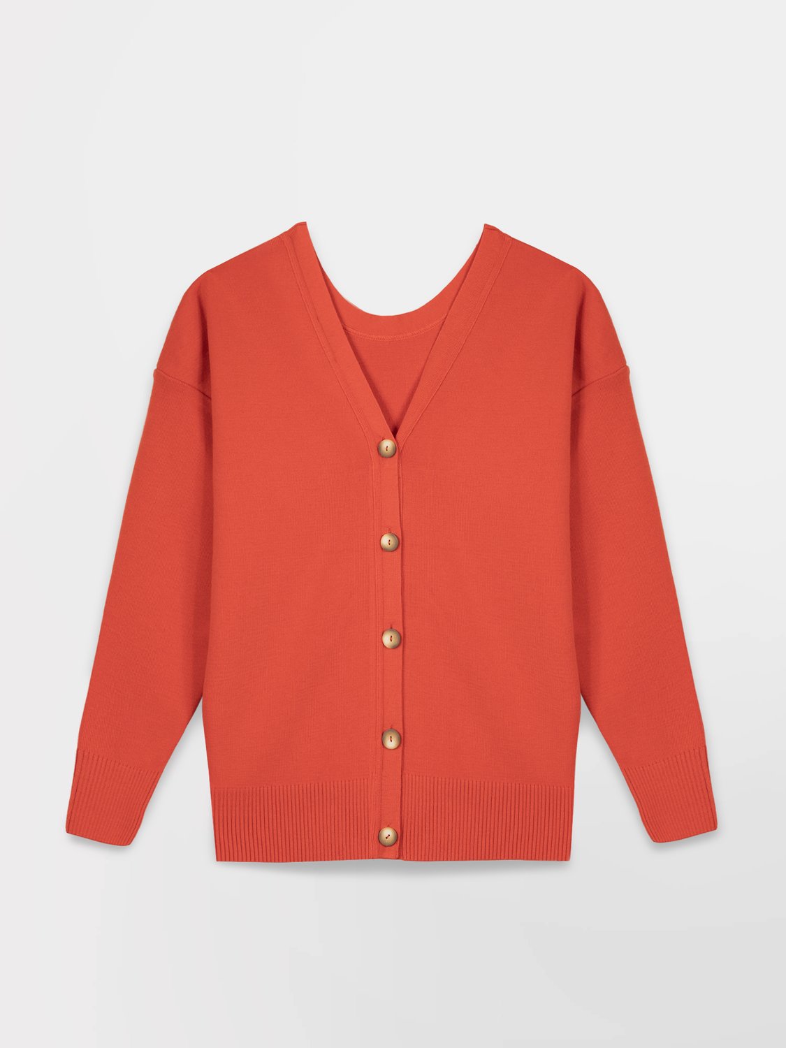 Pull Femme Fabriqué en France Laine Coton Orange - 1