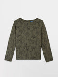 Blouse Femme Motif Floral Kaki - 1