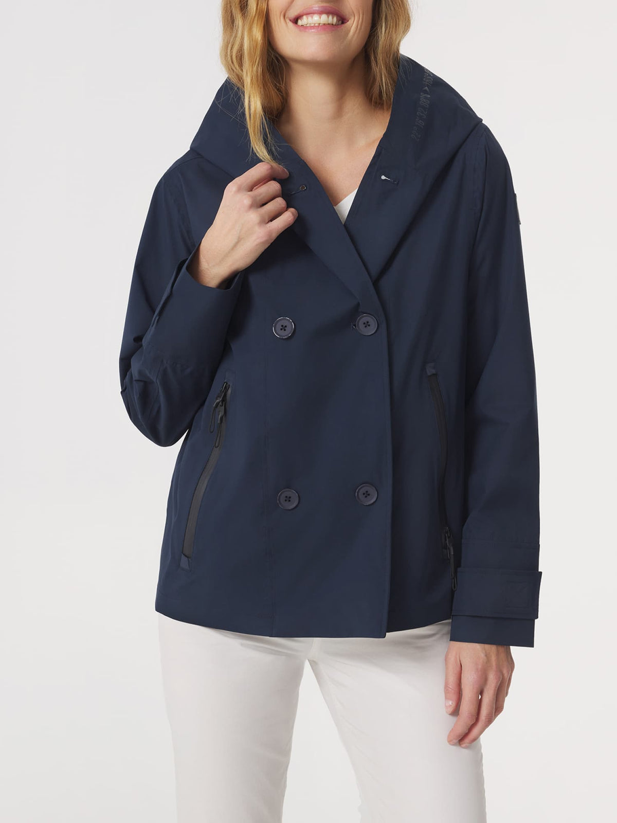 Caban Femme Matière Légère & Imperméable Marine - 1
