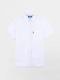 Chemise Homme Manches Courtes Coton Blanc - 1