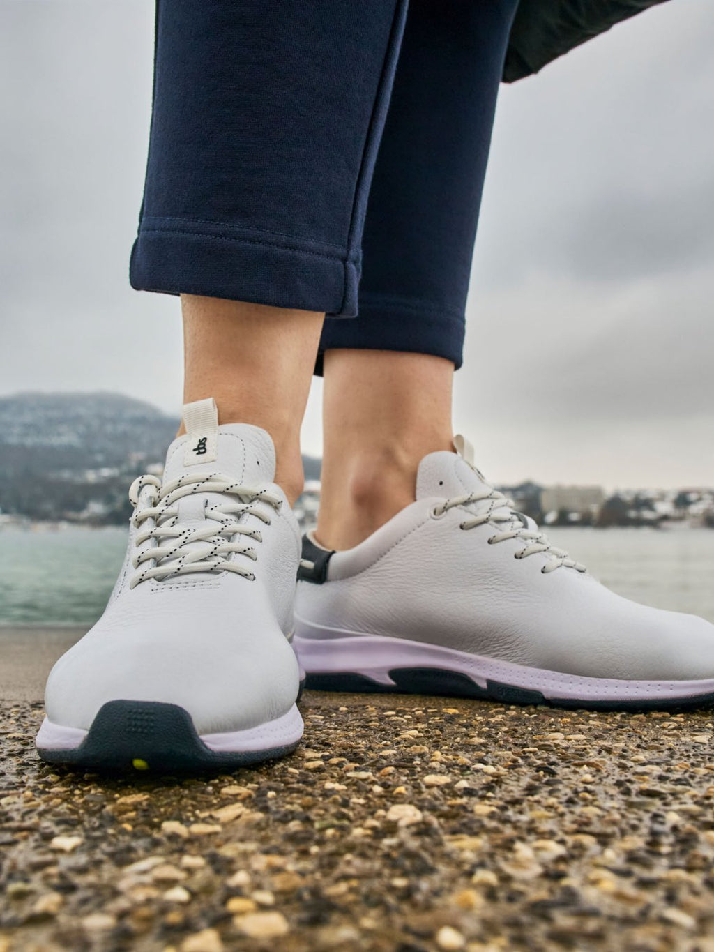 Tennis Femme Confort Cuir Bleu - 4