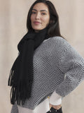 Echarpe Femme Textile Noir Uni ETHANNE - 1
