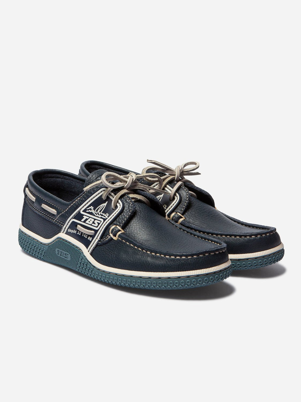 Chaussures Bateau Homme Cuir Marine Foncé - 8