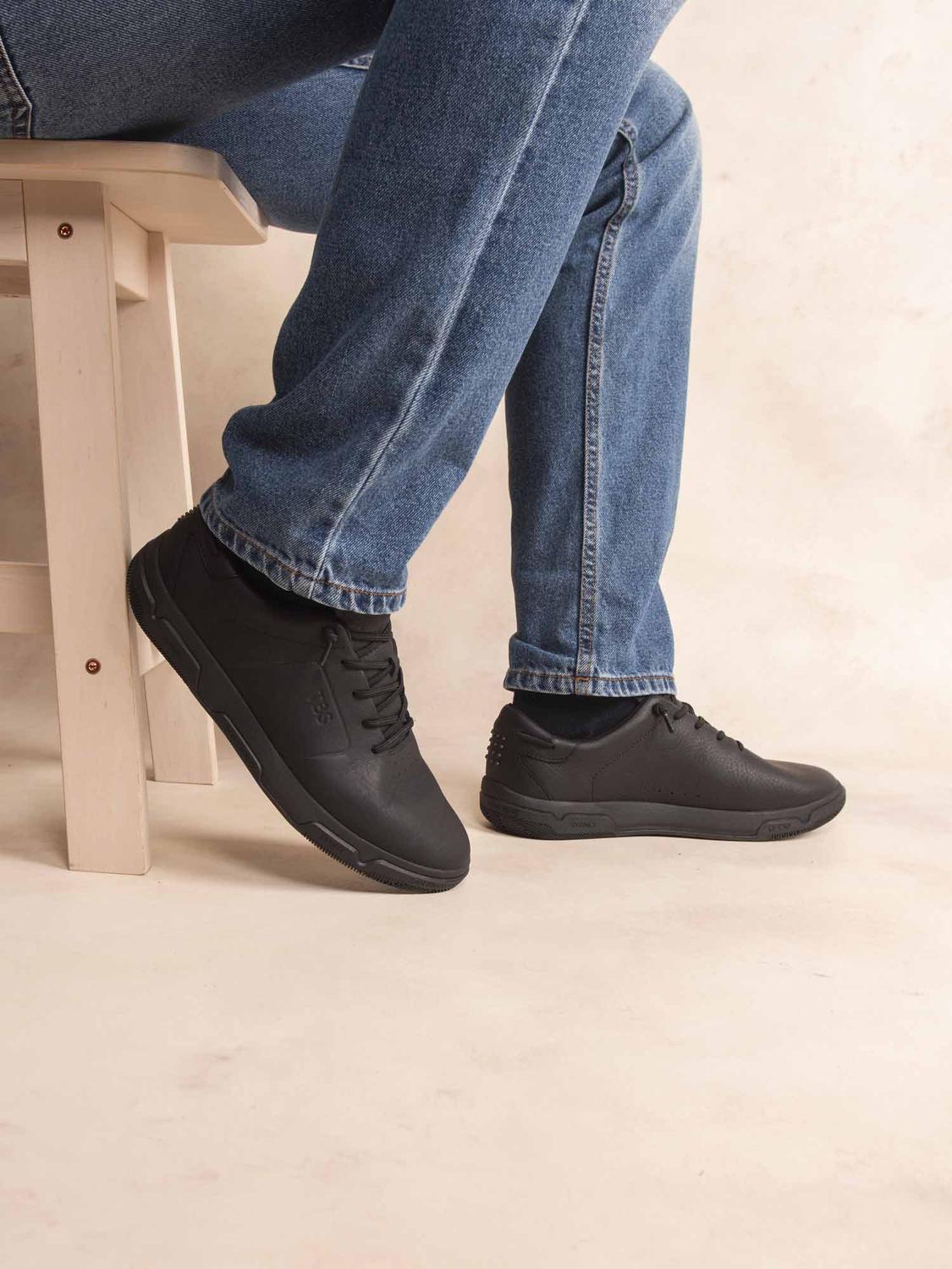Tennis Homme cuir Noir GELAZZY - 1