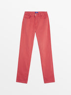 Pantalon Femme Ceinture Elastiquée Marron - 4