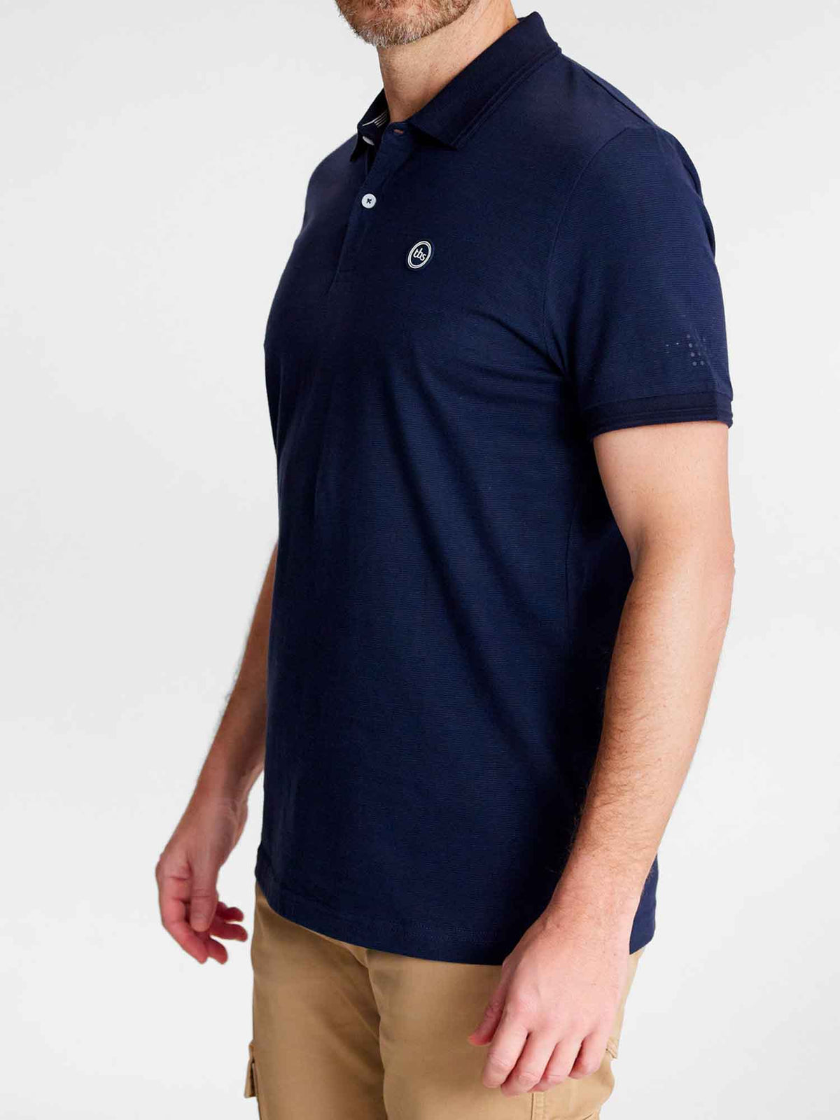 Polo Homme Coton Biologique Marine - 2