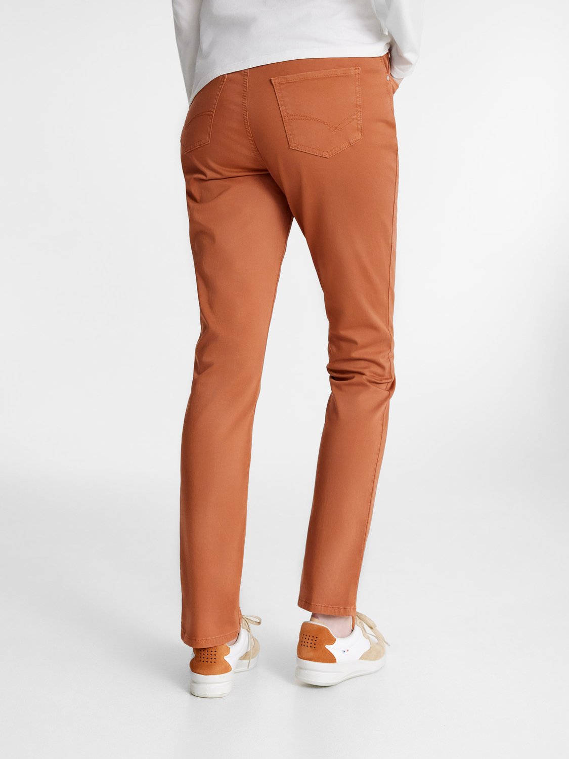 Pantalon Femme Ceinture Elastiquée Marron - 2