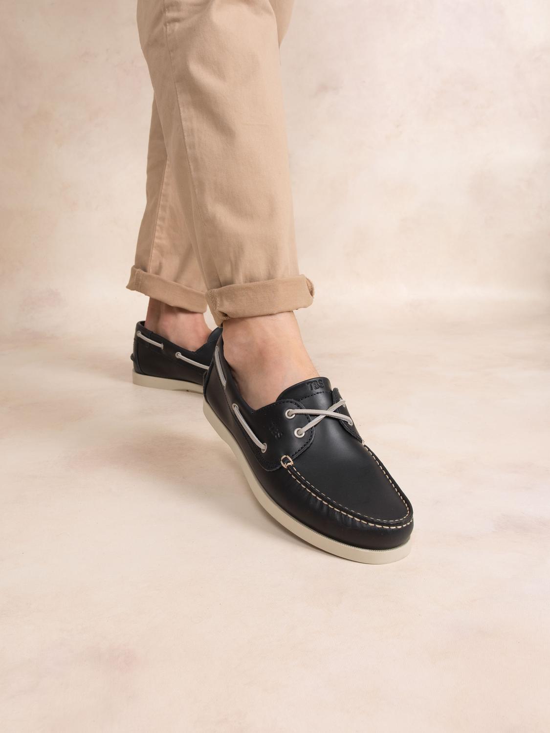 Chaussures Bateau Homme Cuir Marine et Marron - 7