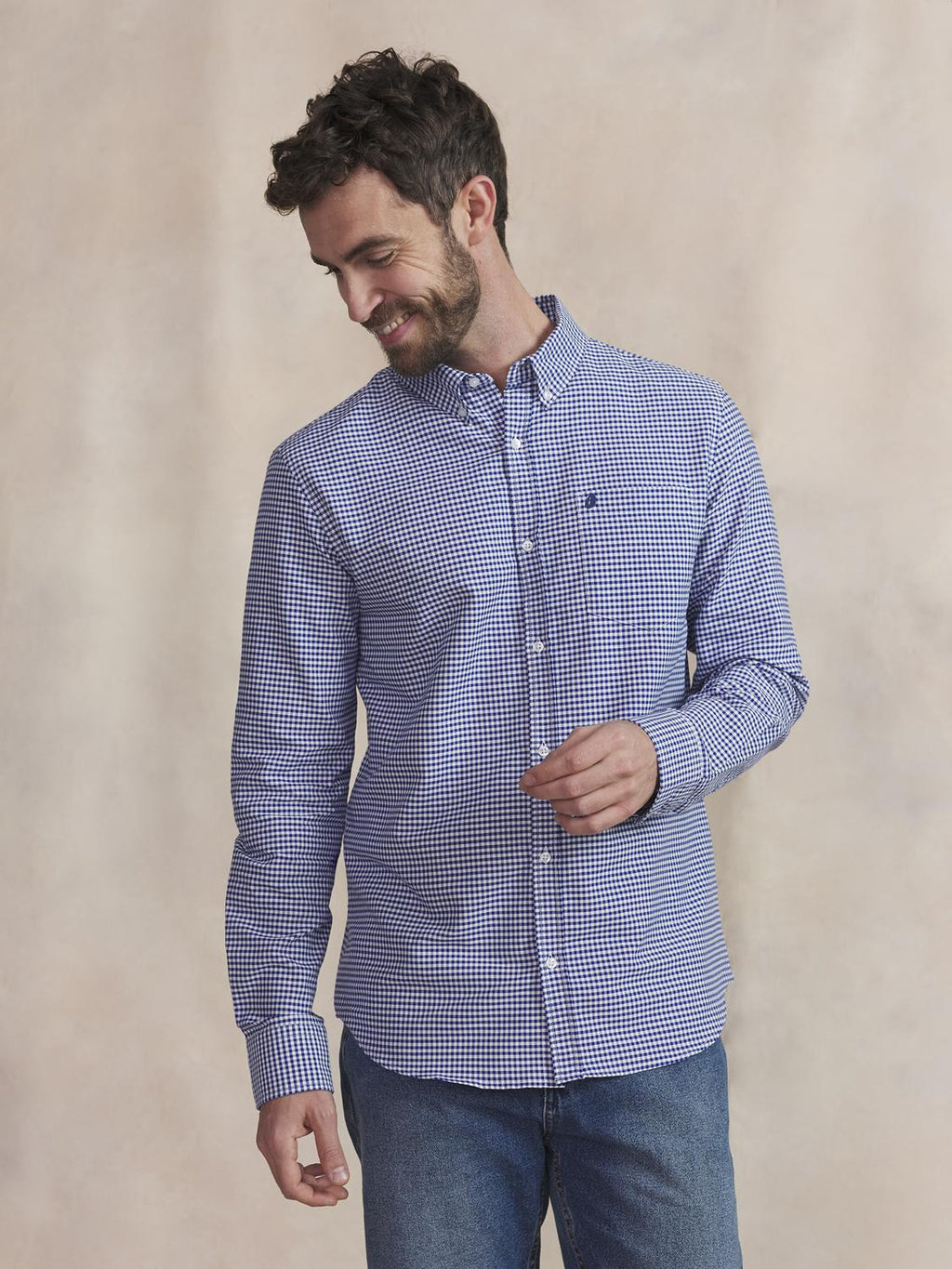Chemise Homme Coton Marine LASLOCHE - 1