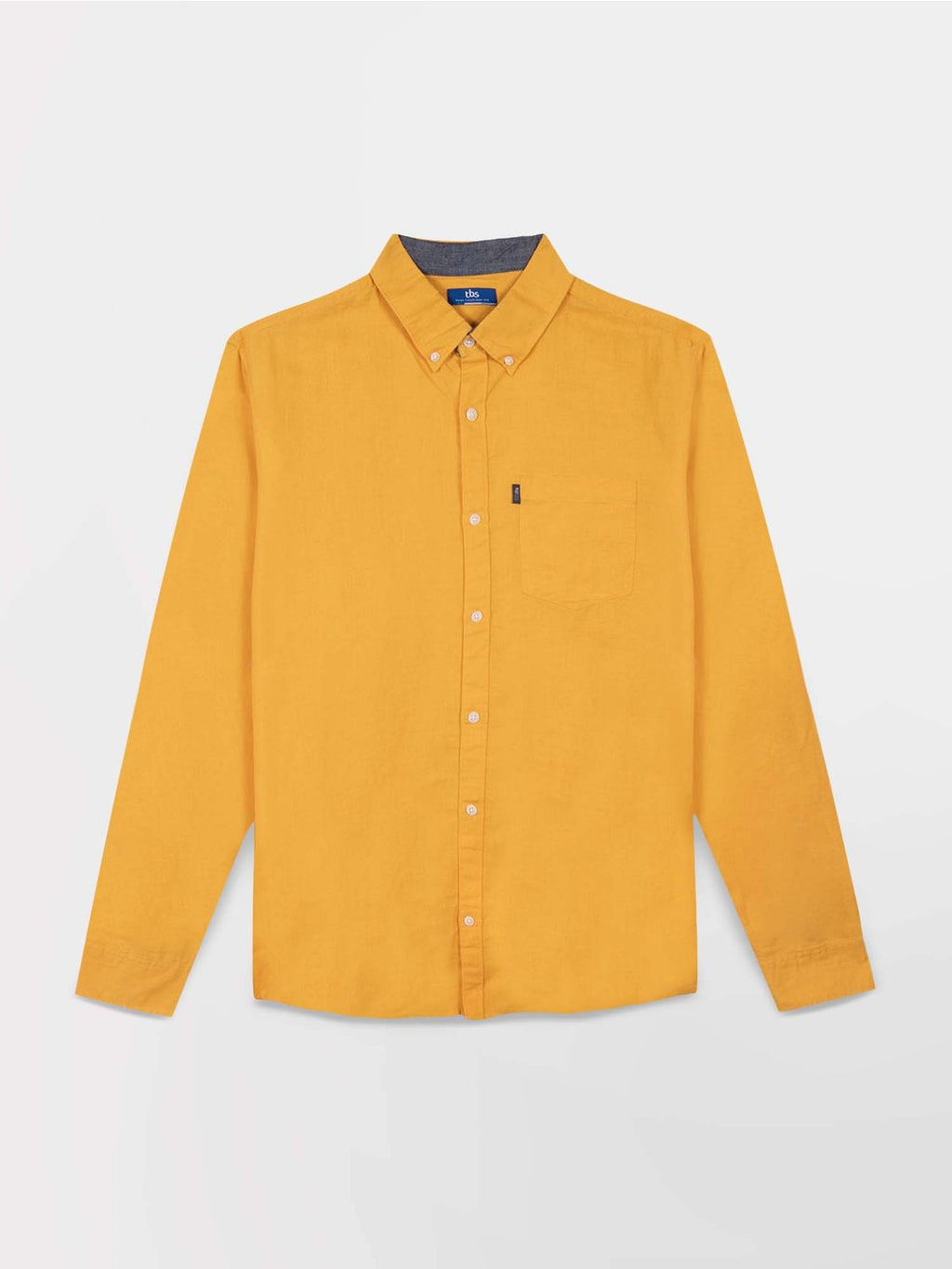 Chemise Homme Manches Longues Lin/Coton Jaune - 2