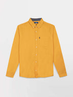 Chemise Homme Manches Longues Lin/Coton Jaune - 2