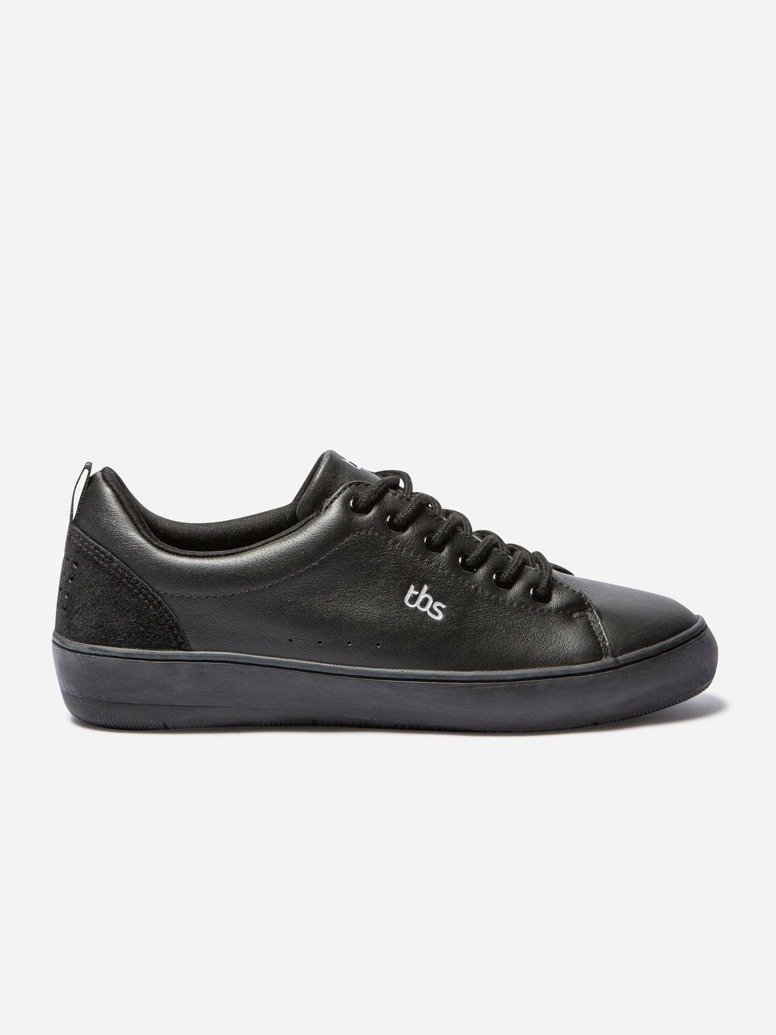 Tennis Femme Confort Dessus Cuir Noir - 1