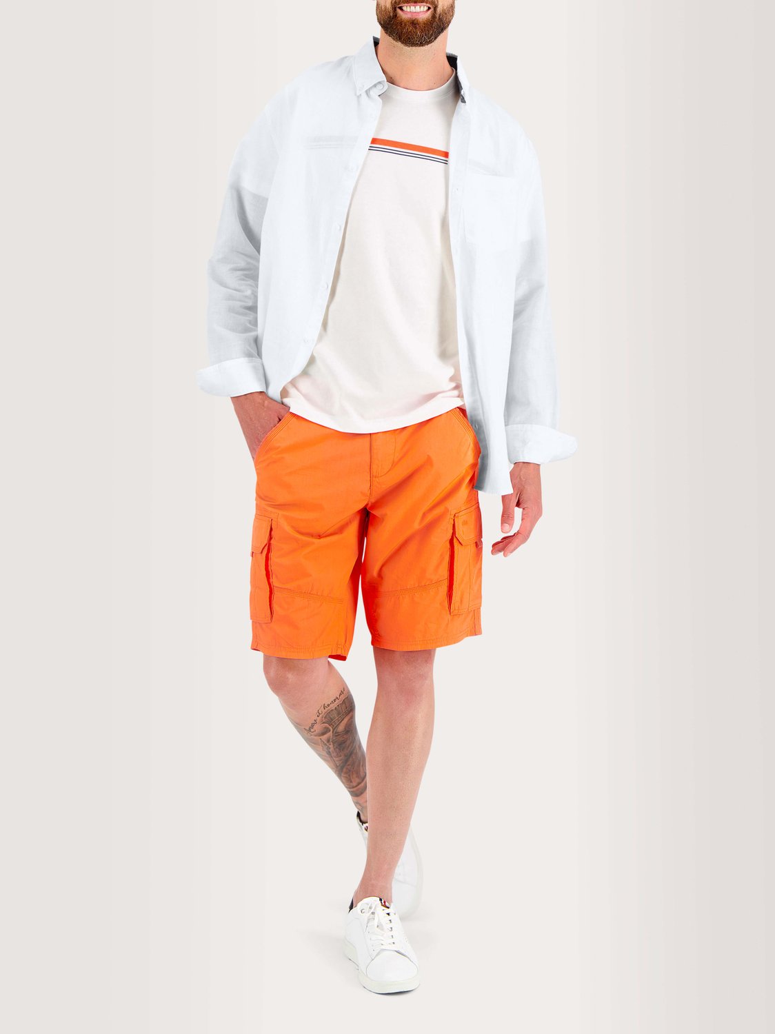 Chemise Homme Manches Longues Lin/Coton Jaune - 5