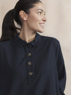 Robe Femme Flanelle Marine JOYCEROB - 2