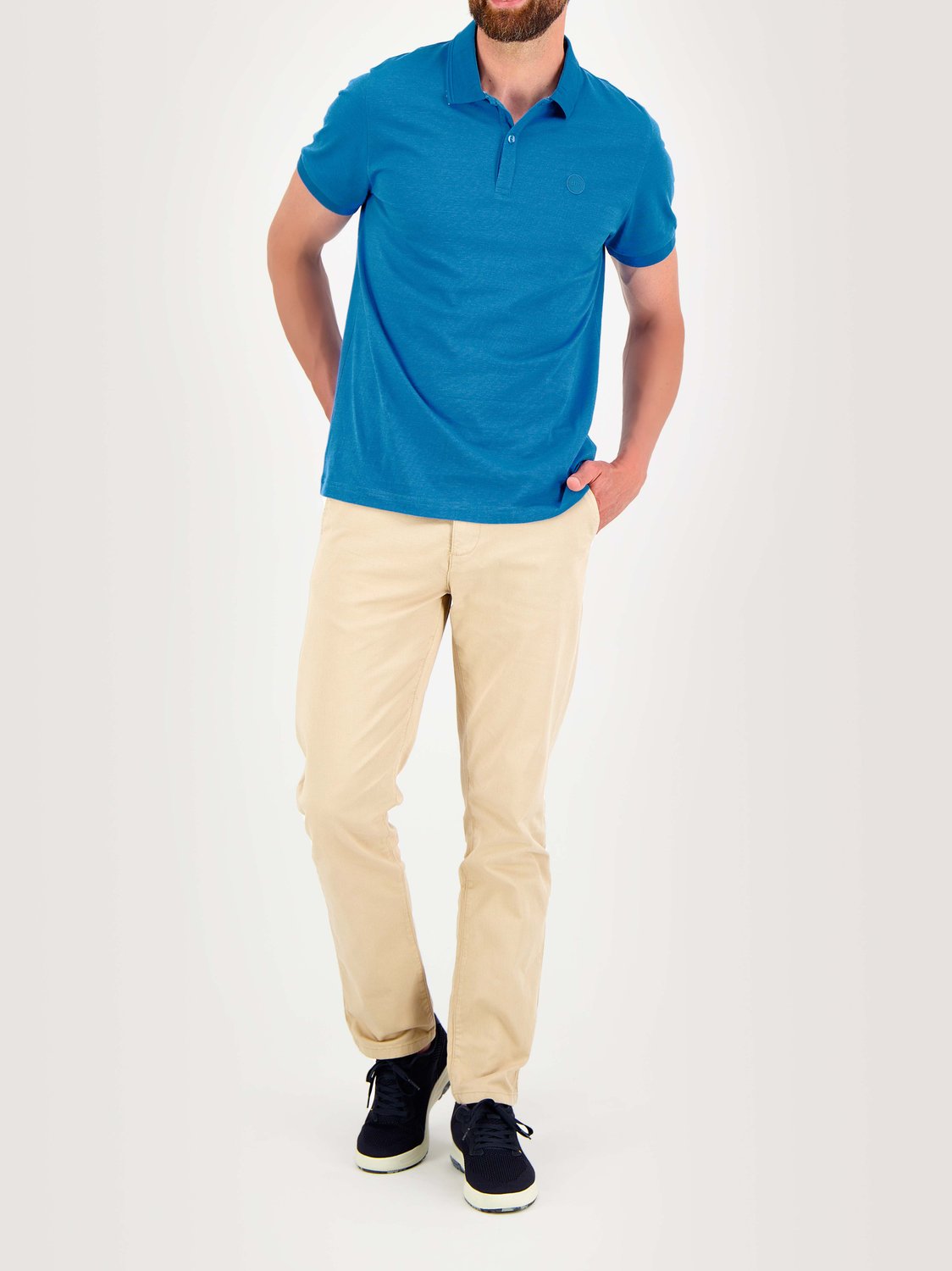 Polo Homme Coton Biologique Marine - 3