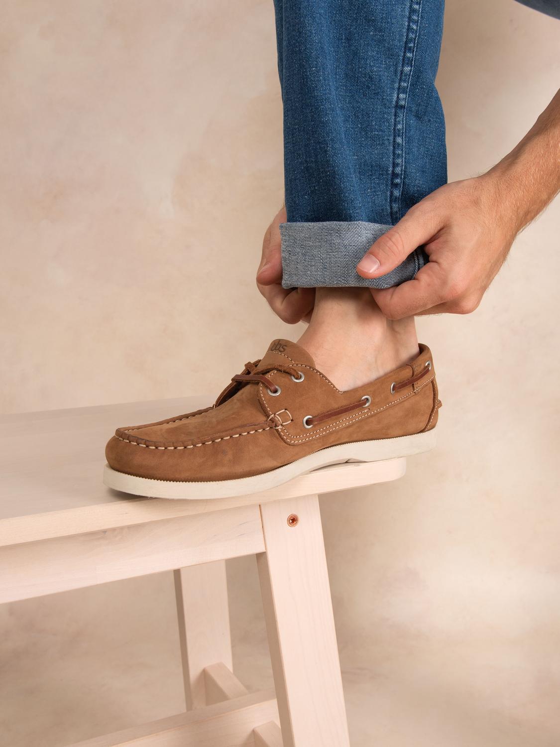Chaussures Bateau Homme Cuir Marine et Marron - 15
