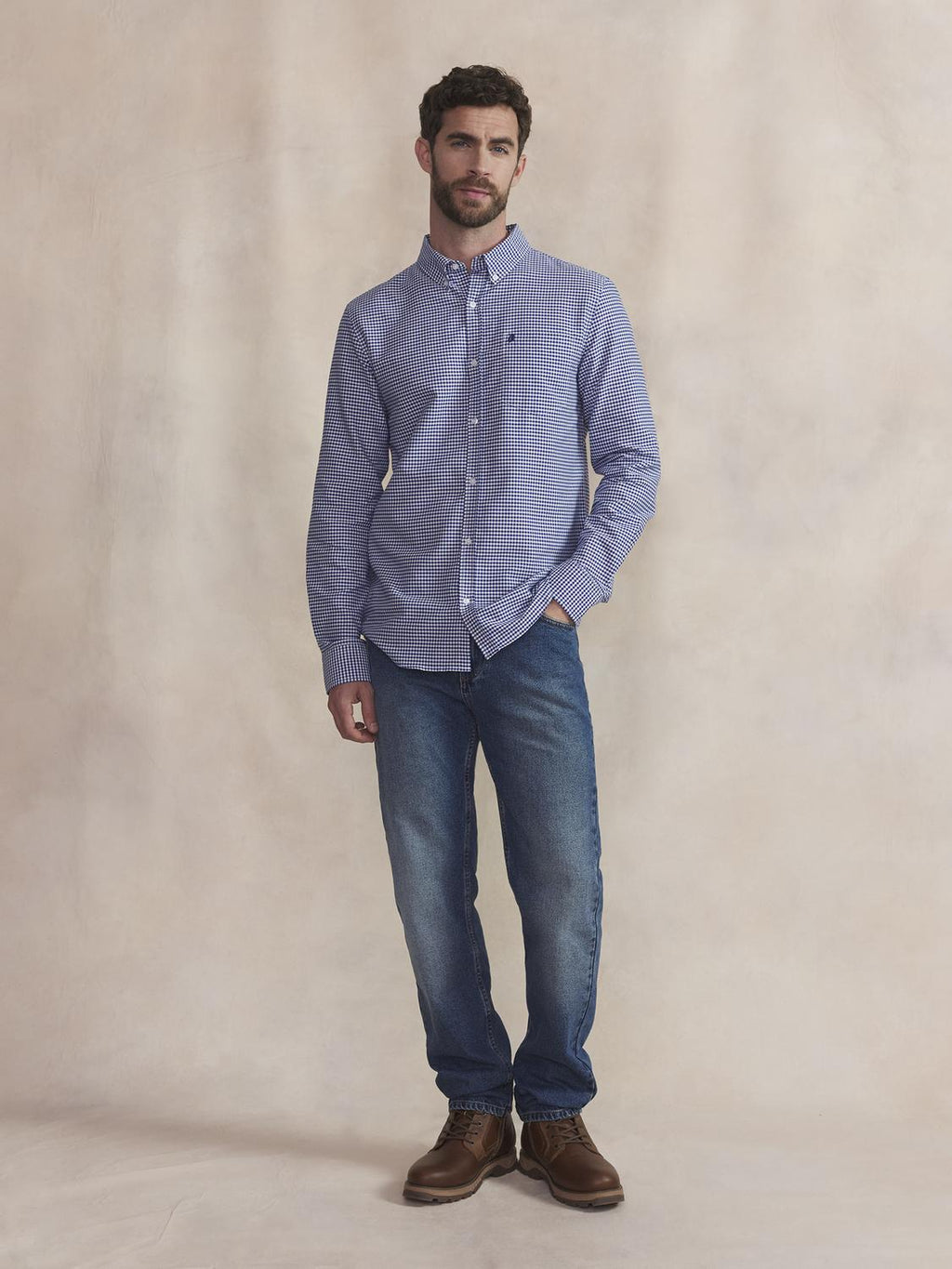 Chemise Homme Coton Marine LASLOCHE - 2