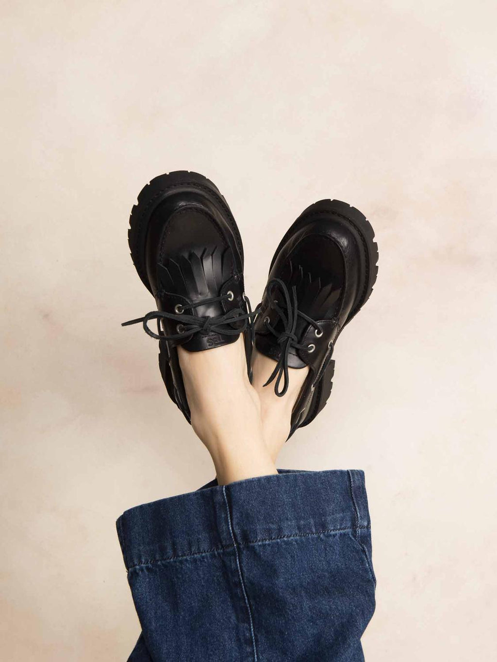 Chaussures Bateaux Femme Cuir Noir LAZARIE - 2